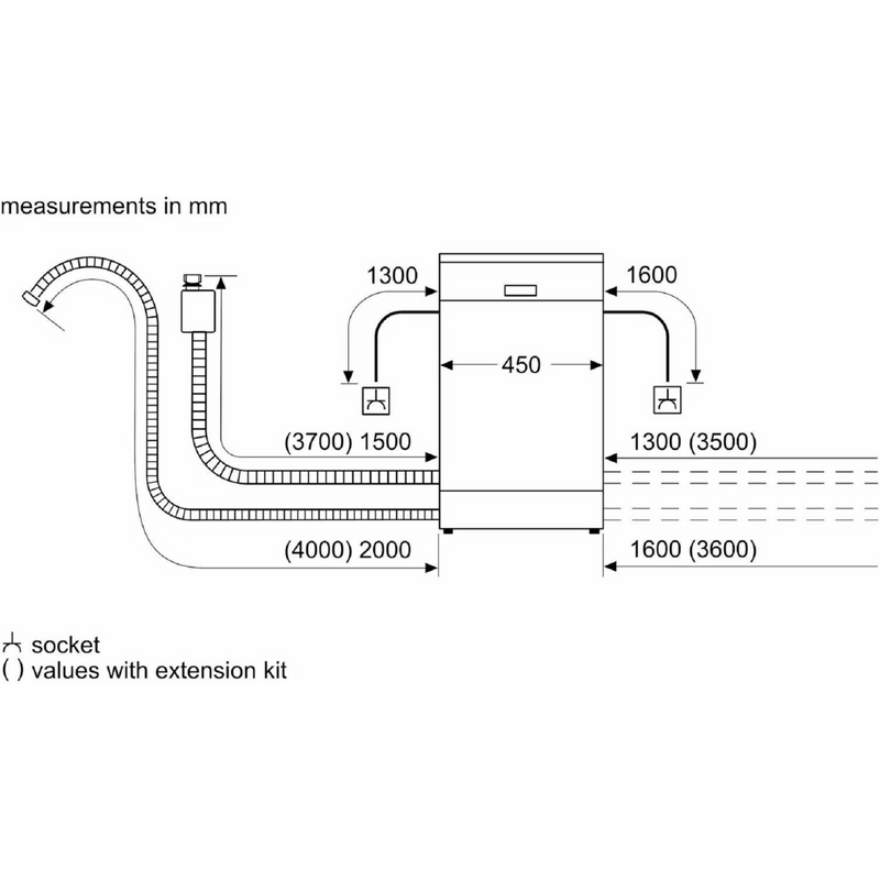 Grade A Bosch Series 4 Integrated Slimline Dishwasher - Smart Wi-Fi C-Rated Silver control panel