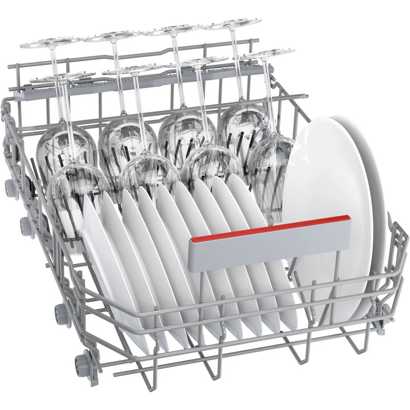 Grade A Bosch Series 4 Integrated Slimline Dishwasher - Smart Wi-Fi C-Rated Silver control panel