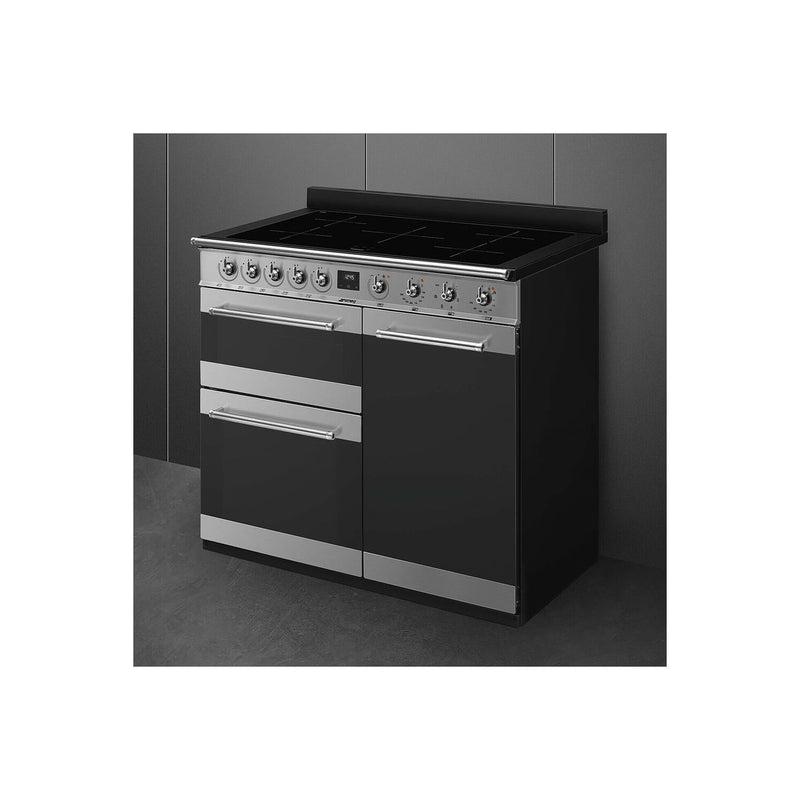 Grade C Smeg Symphony SY103I 100cm Electric Range Cooker Stainless Steel