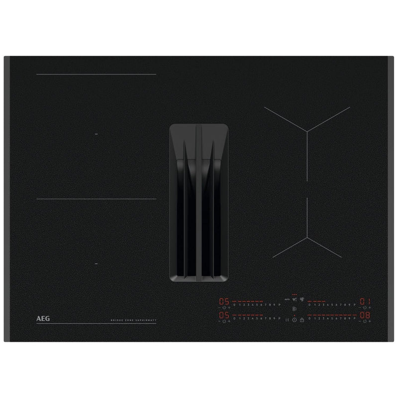 GRADE A1 - AEG 6000 Series 70cm 4 Zone Venting Induction ExtractorHob