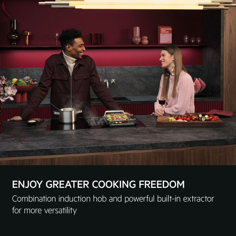 GRADE A1 - AEG 6000 Series 81cm 4 Zone Venting Induction Hob