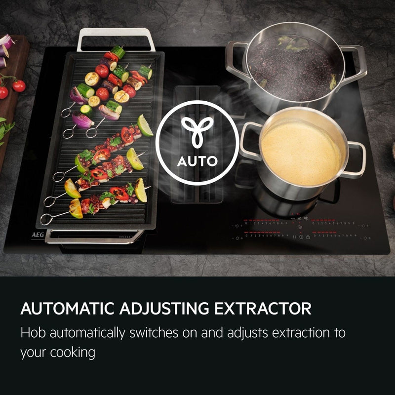 GRADE A1 - AEG 6000 Series 81cm 4 Zone Venting Induction Hob