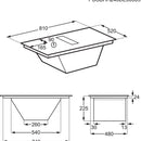 Grade A AEG 6000 Series 80 cm 4 Zone Venting Induction Hob - Black