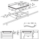 GRADE A1 - AEG 5000 Series 80cm 4 Zone Induction Hob