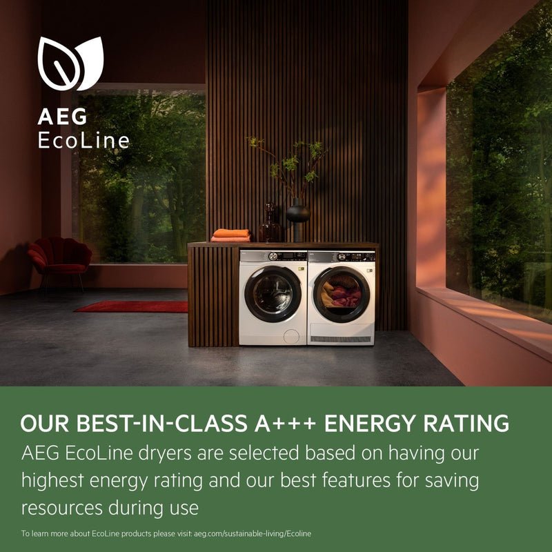Grade B AEG 8000 Series AbsoluteCare TR819A4B Freestanding Heat Pump 9KG Tumble Dryer White