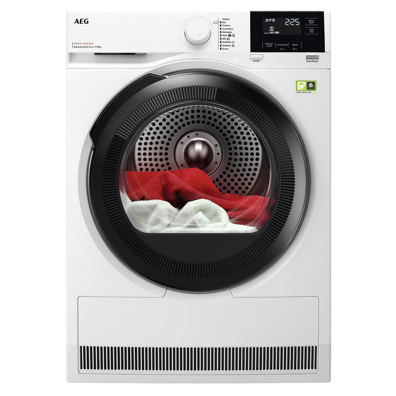Grade B AEG 8000 Series AbsoluteCare TR819A4B Freestanding Heat Pump 9KG Tumble Dryer White