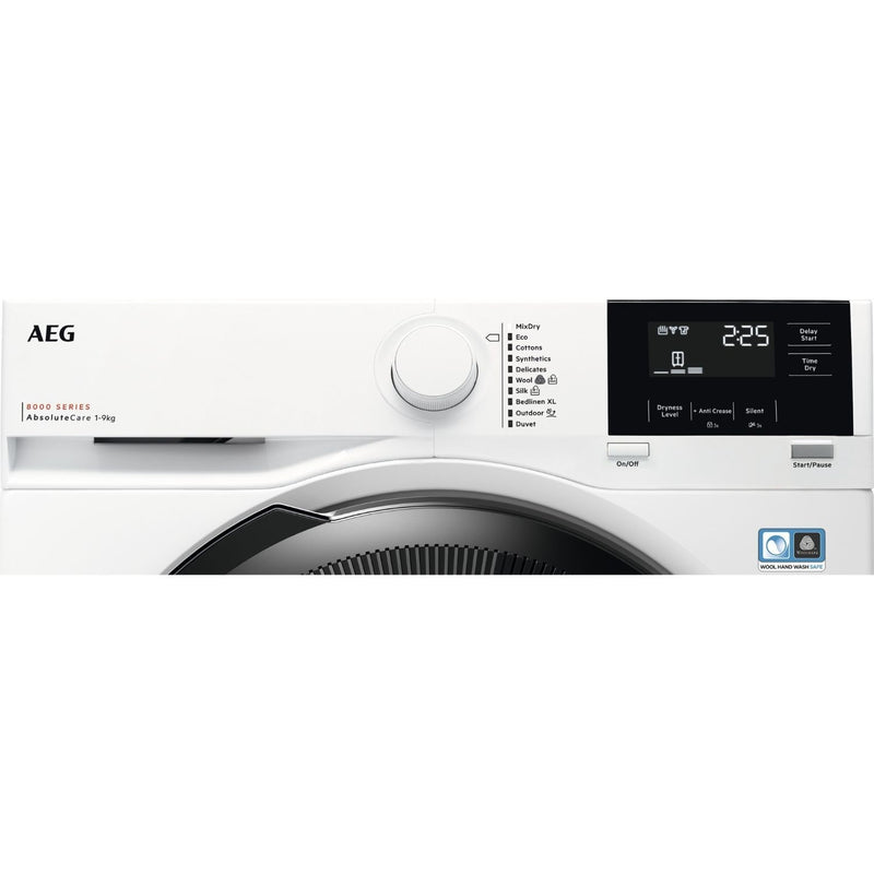 Grade B AEG 8000 Series AbsoluteCare TR819A4B Freestanding Heat Pump 9KG Tumble Dryer White