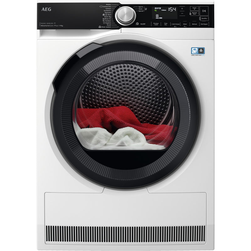 Grade B AEG 9000 Series TR959M6BC Freestanding Heat Pump 9KG Tumble Dryer White