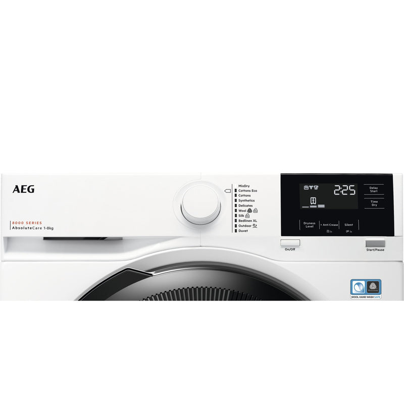 Grade B AEG 9000 Series TR959M6BC Freestanding Heat Pump 9KG Tumble Dryer White