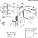 Grade B AEG 6000 Series TS6PB521AB SenseCook Electric Single Oven - Black