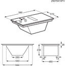 Grade B AEG 6000 Series 60cm 4 Zone Venting Hob