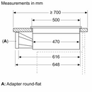 Grade B Neff N70 Series 80cm 4 Zone Induction Hob with Integrated Ventilation System