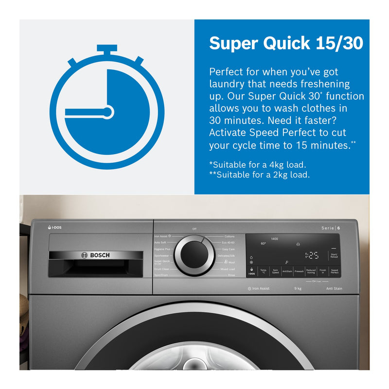 Grade A Bosch Series 4 WAN28258GB Freestanding 8KG 1400 Spin Washing Machine White