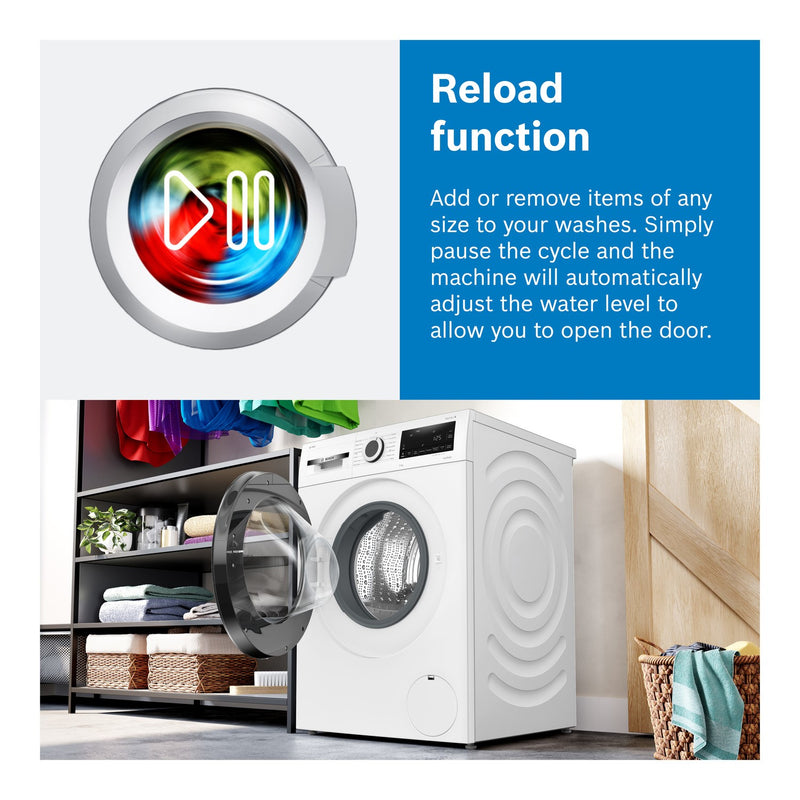 Grade B Bosch Series 6 WGG24400GB Freestanding 9KG 1400 Spin Washing Machine White