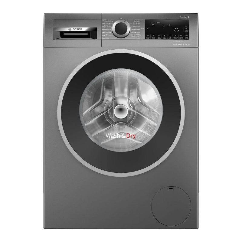 Grade B Bosch Series 6 WNG254R1GB Freestanding 10.5/6KG 1400 Spin Washer Dryer Graphite