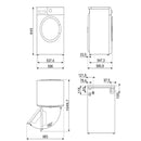 Grade B Smeg 9kg 1600rpm Washing Machine - White - A rated