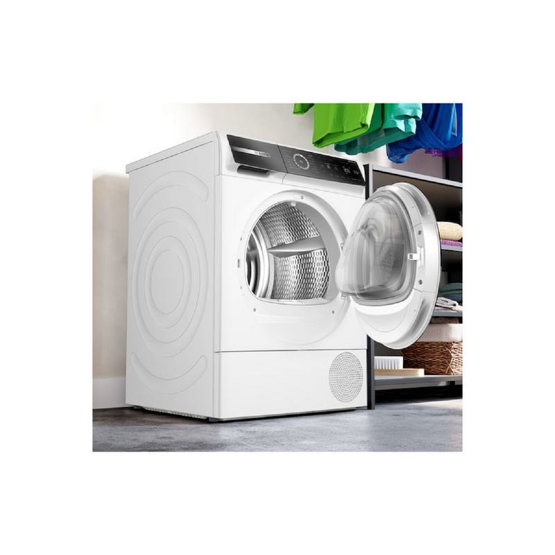 Grade B Bosch Series 8 WQB246C9GB Freestanding Heat Pump 9KG Tumble Dryer White