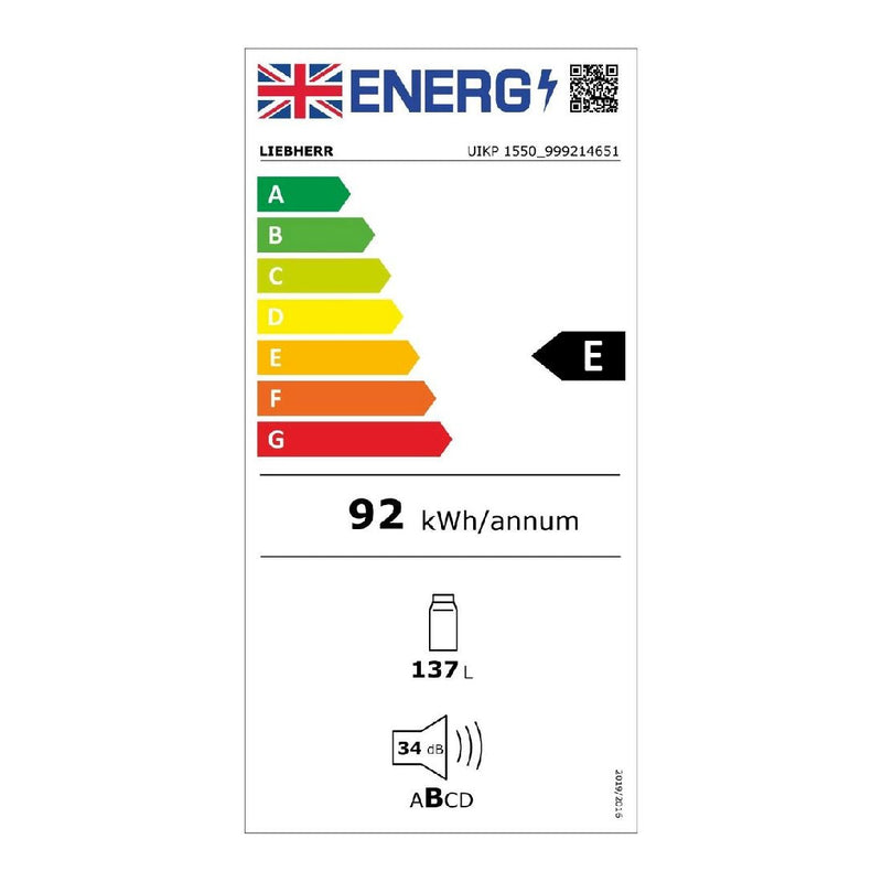 Liebherr - UIKP 1550 Premium Under-Worktop Refrigerator For Integrated Use