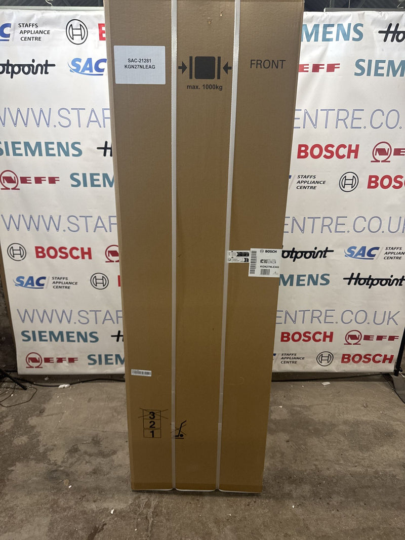 Grade A Bosch KGN27NLEAG 55cm Frost Free Freestanding Fridge Freezer - Inox