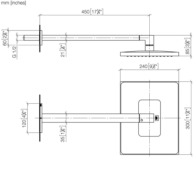 Dornbracht Mem Wall Connection For Mem Overhead Rain Shower 28745979 - Ideali