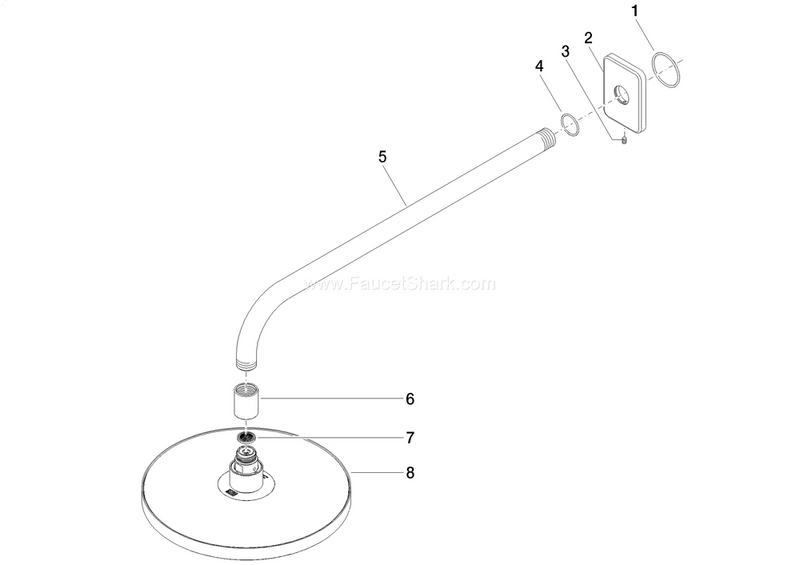 Dornbracht Replacement Wall Connecting Pipe Matt Platinum 091103017-06 - Ideali