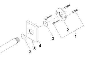 Dornbracht Square Escutcheon For Overhead Shower 092767009-06 - Ideali