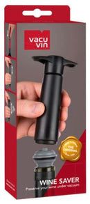 Wine Saver Pump with 2 Vacuum Bottle Stoppers (Black)