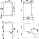 Smeg Free-Standing Fridge 95x57cm FAB10RCR5 - Ideali