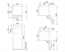Smeg Free-Standing Fridge 153x60cm FAB28RCR5UK - Ideali