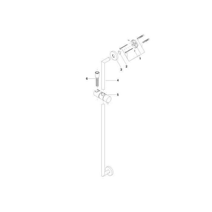 Dornbracht Meta Shower Set Pitch 800 mm, Shower Hose Connection 3/8 " - Ideali