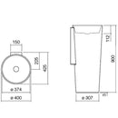 Alape Scopio Wt.Rx400.Co Totem Washbasin - Ideali