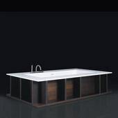 Boffi Swim C free standing bathtub with open compartments - Ideali