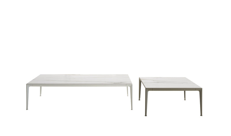 Mirto Outdoor Table - Calcatta White Porcelain Stoneware, H74.5xW100xL220 cm