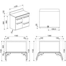 Smeg Range Cooker 110x60cm TR4110IBL - Ideali