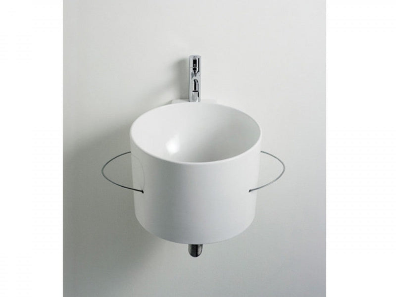 Agape Bucatini wall sink with towel holders ACER0740N