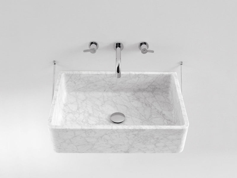 Agape Carrara wall sink with structure ACER0730S