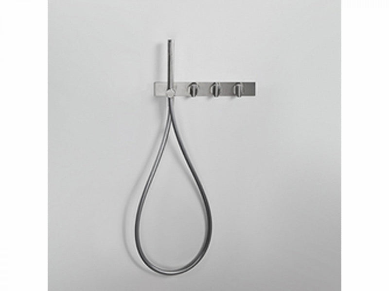 Agape Square thermostatic wall shower mixer with handshower ARUB1119