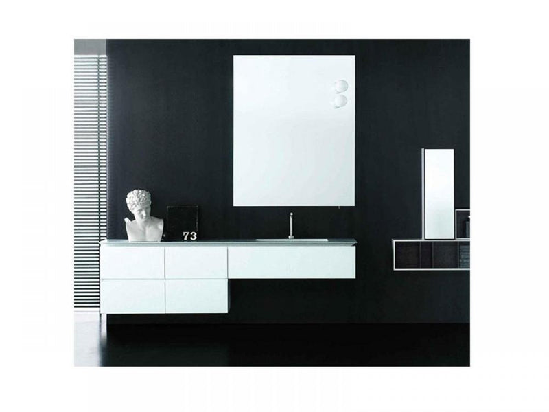 Boffi B14 bathroom furniture composition with top and washbasin - Ideali