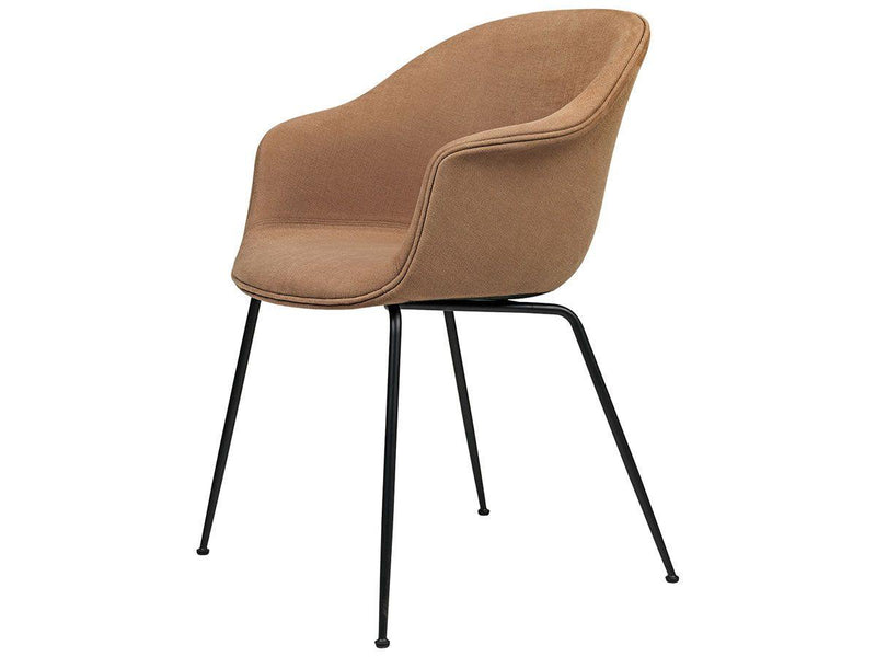 Gubi Bat Dining Chair - Fully Upholstered Hot Madison Reloaded Chivasso / Conic Legs Black matt