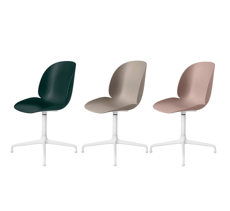 Gubi Beetle Unupholstered Dining Chair - Casted Swivel Base - Ideali