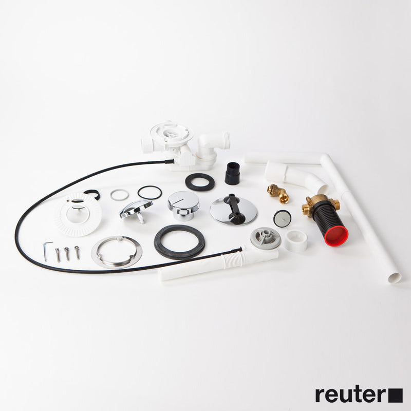 Bette waste and overflow set with spring tap Ø90 mm, complete set
