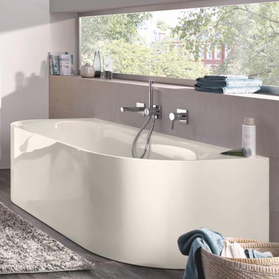 Bette Lux Oval I Silhouette Back-To-Wall Bath With Panelling - Ideali