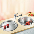 Blanco Rondosol Sink Ø 46 Cm, Draining Board Ø 46 Cm - Ideali