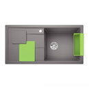 Blanco Sity Xl 6 S Sink Metallic Aluminium, Lava Grey Accessory Set - Ideali