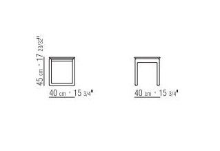 Flexform Brig Side Table - Square 40x40 cm - Gold
