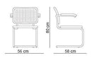 Cesca Chair Beech- with Armrest - Ideali Premium Homeware