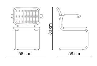 Cesca Chair Beech- with Armrest - Ideali Premium Homeware