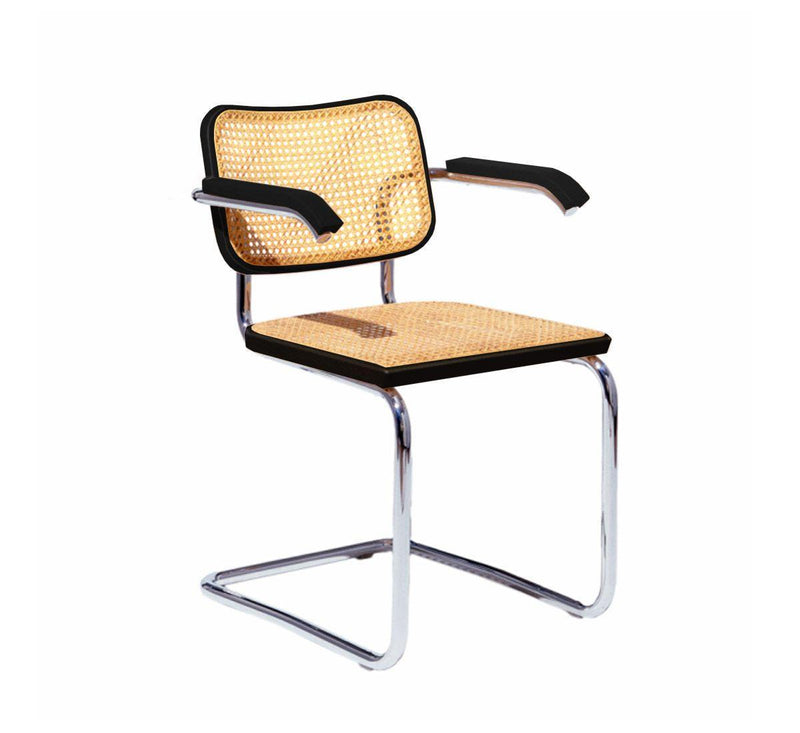 Cesca Chair Black Beech - with Armrests - Ideali Premium Homeware