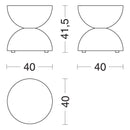 Riva 1920 Hourglass Stool - Ideali