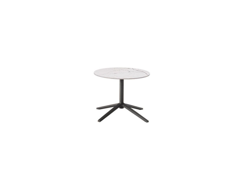 B&B Italia Cosmos Outdoor Round Table - Ø 90 cm / White Statuary / Anthracite